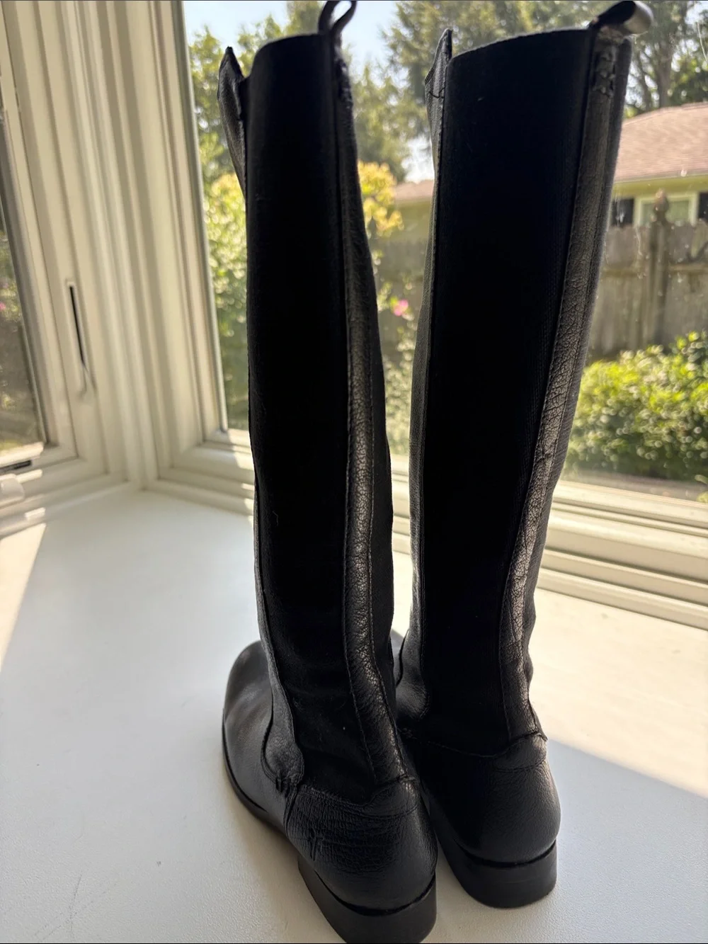 Frye Black Leather Molly Gore Boots size 7